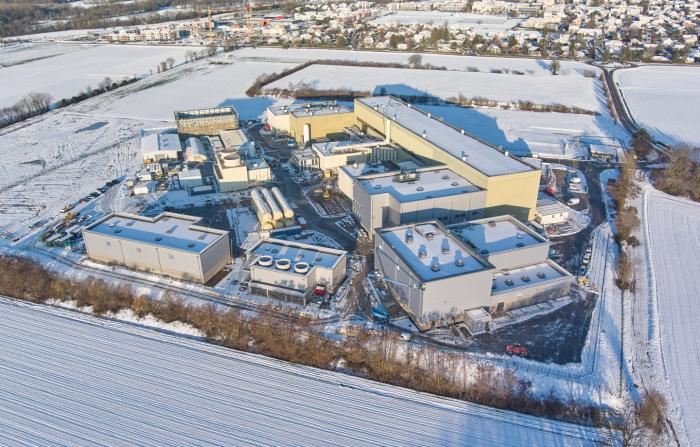 Aerial view of the HL-LHC Point 5 surface buildings (Cessy, France) (Image: CERN)